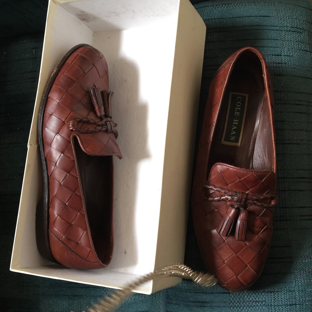 Brown Cole Haan ROBYN Tassel Loafers 7.5M